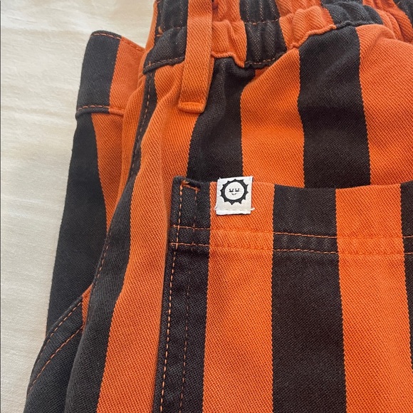 Big Bud Press Orange and Black Striped Flare Pants - Picture 2 of 6